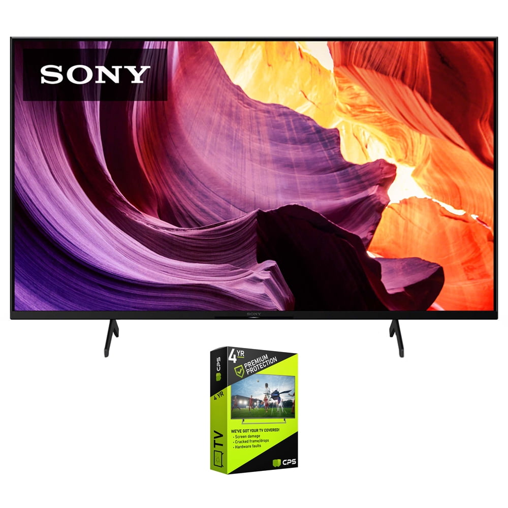 Sony KD-65X80K 65" X80K 4K Ultra HD LED Smart TV (2022 Model) Bundle with 4 Year Premium Extended Service Protection Plan