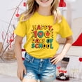 thumbnail image 2 of PMVFHDE Hauts Courts pour Fille Garçon et Fille Mode Décontractée Imprimé Col Rond T-Shirt Manches Courtes Ample Jaune, 3-4 Ans, 2 of 4