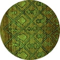 thumbnail image 1 of Ahgly Company Indoor Round Abstract Green Modern Area Rugs, 5' Round, 1 of 4