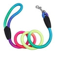 thumbnail image 4 of Flmtop Rainbow Color Weave Nylon Belt Pet Dog Traction Rope Round Training Leashes Dog Wear, 4 of 8