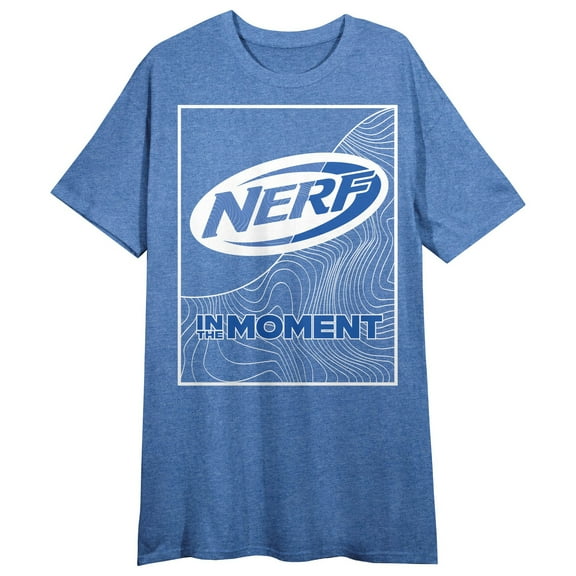 Nerf In The Moment Crew Neck Short Sleeve Blue Heather Women's Night Shirt