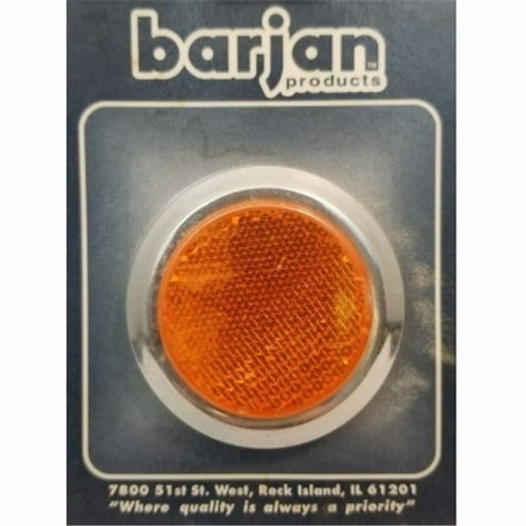 Barjan 2 in. Reflector Round 2 by CD - Amber