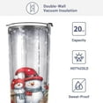 thumbnail image 4 of SKYSONIC Christmas Snowman Tumbler Stainless Steel Double Wall Vacuum Reusable Insulated Mug with Straw and Built-in Coaste for Cold and Hot Beverages, 12oz, 4 of 7