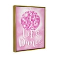 thumbnail image 3 of Stupell Industries Let's Dance Bold Pink Disco Ball Beauty & Fashion Painting Gold Floater Framed Art Print Wall Art, 3 of 6
