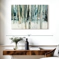thumbnail image 3 of Elephant Stock Winter Woods Iii Wall Art - Horizontal Canvas Wall Art - Living Room Wall Decor - Abstract Canvas - White And Teal Decor By Julia Purinton - 39" x 26", 3 of 8