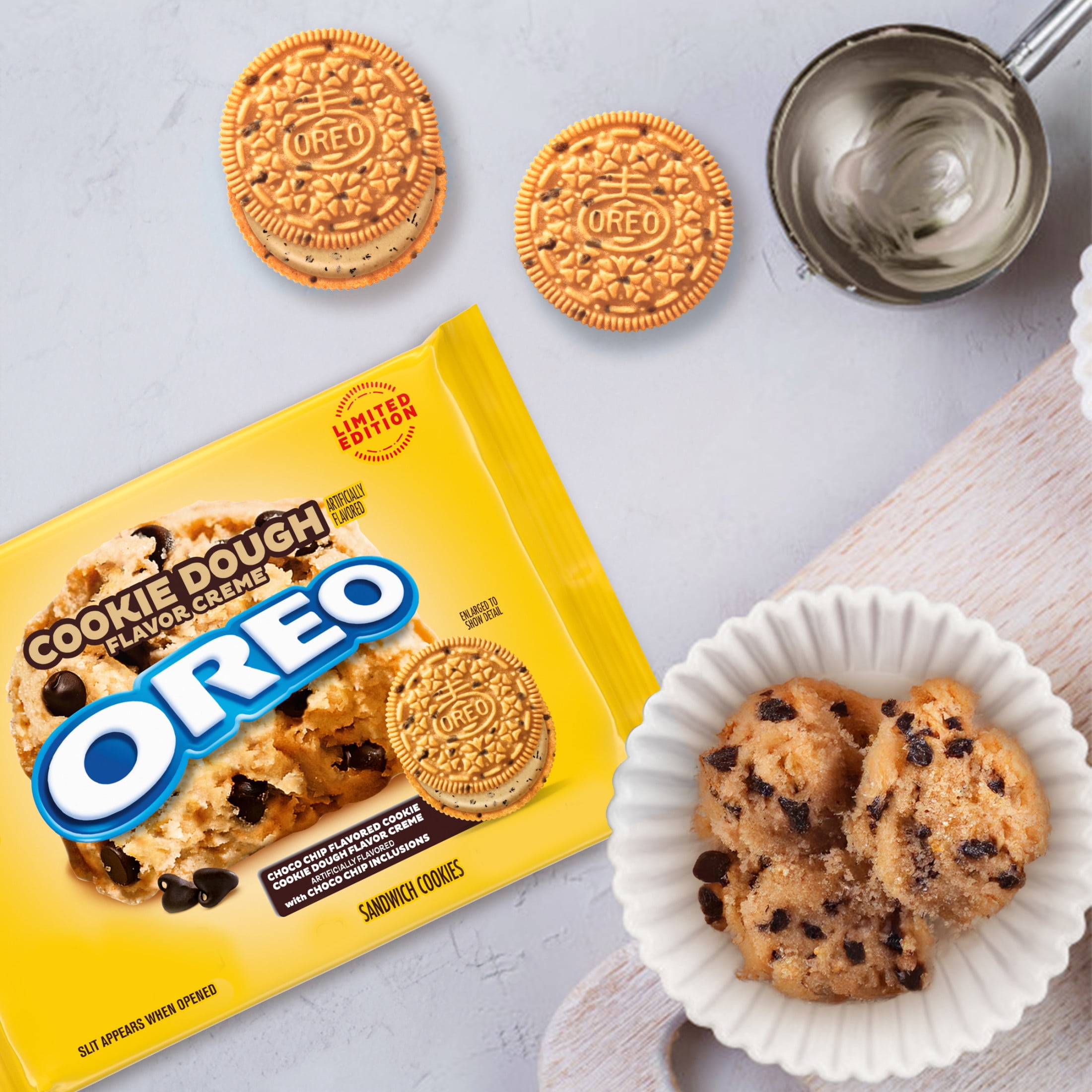 OREO Cookie Dough Creme Sandwich Cookies, Limited Edition, 10.68 oz