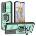 thumbnail image 1 of Étui pour Honor 90 Pcs+TPU avec Support Anneau et Protection d'Objectif Coulissant, Honor 90, Vert, 1 of 5