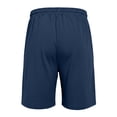 thumbnail image 4 of Men Casual Solid Side Split Pocket Elastic Waist Straight Half Shorts Pants Sport Pants, 4 of 7