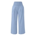 thumbnail image 5 of RotHome Plus Size Linen Pants for Women Summer Wide Leg High Waist Casual Flowy Palazzo Trousers Boho Beach Vacation Travel Outfits Spring Cruise Clothes 2026, 5 of 9