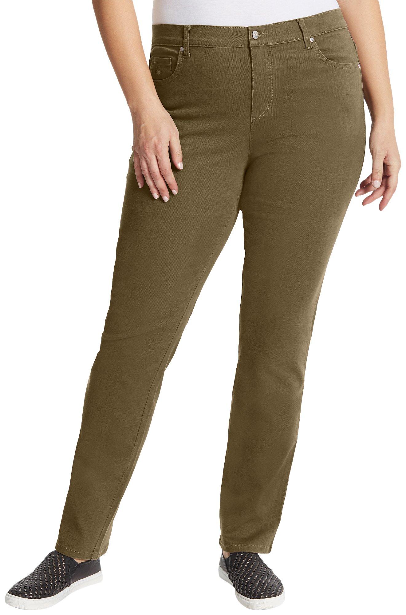 Gloria Vanderbilt Plus Amanda Twill Tapered Leg Short Jeans