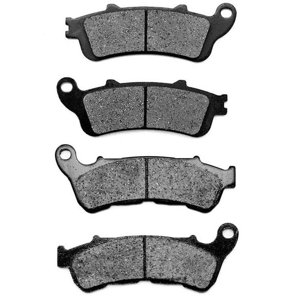 KMG Front Rear Brake Pads Compatible with 2010-2011 Honda VT 1300 CXAA Fury (ABS Model) - Non-Metallic Organic NAO Brake Pads Set
