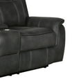 thumbnail image 4 of Tom 74 Inch Tufted Motion Loveseat, Center Console, Gray Vegan Faux Leather, 4 of 5