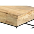 thumbnail image 7 of Audrey 45 Inch Handcrafted Mango Wood Coffee Table, Lift Top, Grain Details, Natural Brown, Black- Saltoro Sherpi, 7 of 7