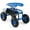 Blue, variant on Costway Garden Cart Rolling Work Seat w/ Tool Tray Basket Green