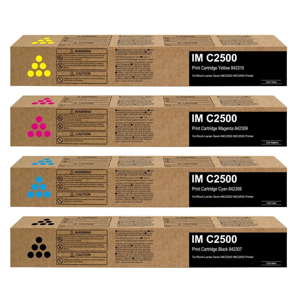 IM C2000 IM C2500 Toner Cartridge Compatible for Ricoh 842307 842308 842309 842310 IMC2000 IMC2500 Printer,Black Cyan Magenta Yellow 4 Pack