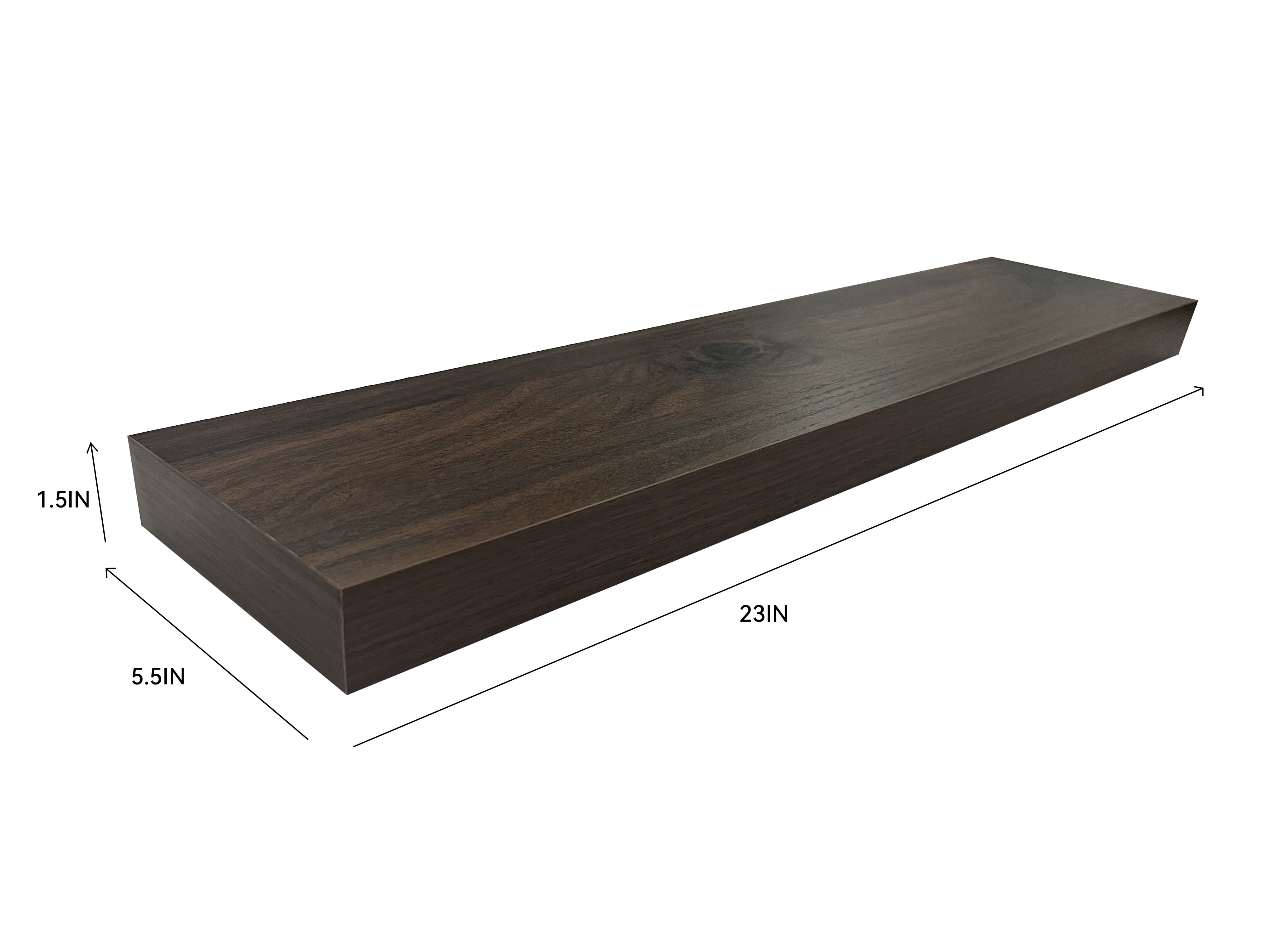 Mainstays Walnut 23" Wood Floating Shelf