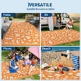 thumbnail image 5 of Garvee 8'x10' Outdoor Rug Waterproof Floral Camping Carpet, Reversible Plastic Straw Rug Outdoor Rug for Patio RV Balcony Backyard, Orange, 5 of 6