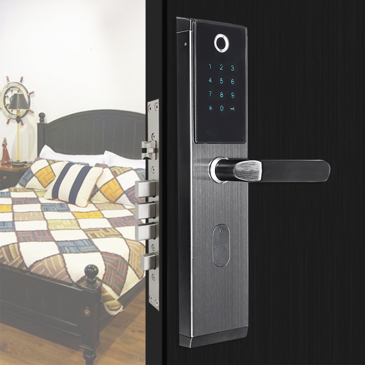 4 Way Unlock Anti Theft Lock Home Security Door Security Smart Door