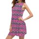 thumbnail image 5 of Vestido de Verano Casual de Mujer Impreso sin Mangas con Cuello en V Conjunto Superior, Imitación de Algodón Tirar Marco Suelto, 5 of 9