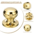 thumbnail image 3 of 4 Pcs Poignées de Porte Factices Rondes en Acier Inoxydable Boutons de Porte Bouton Latéral Sans Rotation Or Brillant, 3 of 7