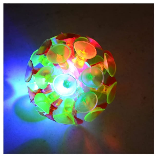 Hongchun 3pcs Light Up Suction Cup Ball Toy Glow in The Dark