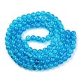 thumbnail image 3 of 1Strand Spray Painted Crackle Transparent Glass Beads Strands Round Deep Sky Blue 8mm Hole: 1.3~1.6mm about 100pcs/strand 31.4 inch, 3 of 3