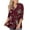5, variant on Womens Tunic Tops 3/4 Roll Sleeve Floral Printed V Neck Blouses Long Sleeve Shirts for Women
