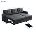 thumbnail image 5 of Aukfa 83" Sofa Bed, Sleeper Sofa, Pull Out Bed w/ Storage Chaise for Living Room, Linen, Light Gray, 5 of 10