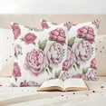 thumbnail image 3 of Pink Floral Outdoor Waterproof Pillow Covers, Spring Summer Modern Flower Leaf Decorative Square Throw Pillowcase Sofa Cushion Sham for Patio/Couch/Chair, 18"x18" 2 Pack, 3 of 8