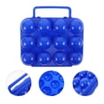 thumbnail image 2 of Huevera portátil con asa plegable, contenedor para 12 huevos, ideal para cocina y exteriores (azul), 2 of 7