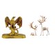thumbnail image 1 of Majestuosa escultura de fusión de reno, estatua moderna, adorno animal único para el hogar, oficina, escritorio, comedor, armario, decoración coleccio, 1 of 7