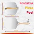 thumbnail image 6 of Luvan 12 x 14 inches Aluminum Non-stick Pizza Paddle with Foldable Wooden Handle,Aluminum Pizza Peels for Bakers,Pies, 6 of 7