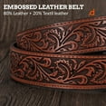 thumbnail image 5 of SUOSDEY Cowboy Western Belts for Men Women Floral Engraved Belt for Jeans Christmas Coffee Cowgirl Belt(Silver Rider), 5 of 8