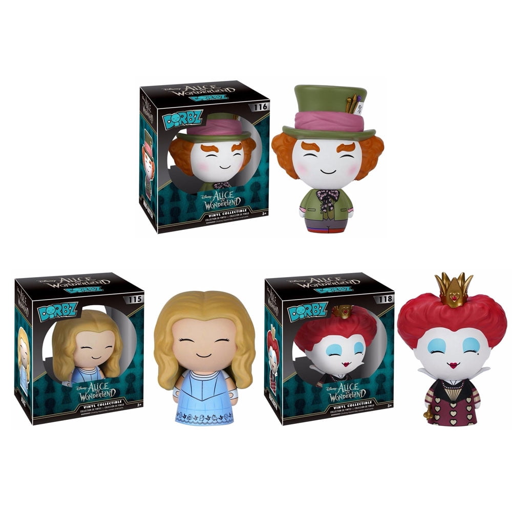 Funko Dorbz Vinyl Figures - Alice in Wonderland Series 1 - SET OF 3 (Alice, Mad Hatter