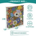 thumbnail image 3 of FORMRS 3 Ring Binder 1.5 inch with Pockets Set of 2 Clip Board 200 Sheets Capacity, Blue Floral, 3 of 8