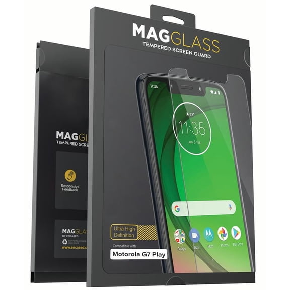 Magglass Moto G7 Play Tempered Glass Screen Protector, UHD Clear Anti Bubble Scratch Resistant Display Guard (Case Compatible)