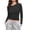 Black_FF06, variant on Womens Long Sleeve Crop Tops Basic Slim Fitted Shirts Spring Fashion Shirt 2026 Casual Crew Neck Clothes Khaki M