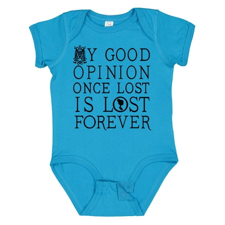 

Inktastic Jane Austen Good Opinion Quote Gift Baby Girl Bodysuit
