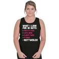 thumbnail image 4 of I Look For In Guys Rottweiler Lover Womens Plus Size Graphic Tank Top Brisco Brands 2X, 4 of 5