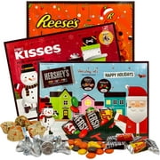 2025 Countdown to Christmas Reese's Pieces, Jolly Rancher, and Kisses Candy Advent Calendars, Pack of 3