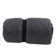 thumbnail image 4 of Alfombra de césped cálida con forro polar para acampar al aire libre, manta de picnic de tela Oxford impermeable negra, 4 of 8