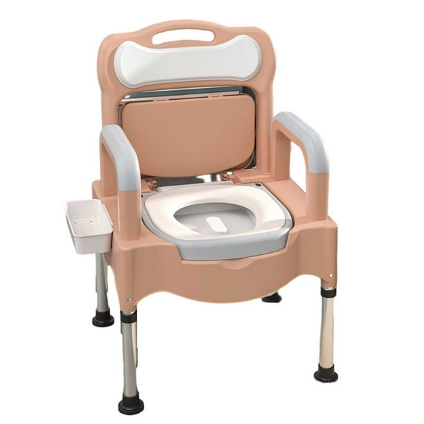 Qarigey Silla de baño para hombres y mujeres mayores para dormitorio en  casa con asa, baño para embarazadas, orinal ajustable, taburete con  respaldo