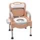 thumbnail image 1 of Seitruly Silla de baño para hombres y mujeres mayores para dormitorio en casa con asa, baño para embarazadas, orinal ajustable, taburete con respaldo masajeadores Caqui PU Seitruly CE015061-01, 1 of 1