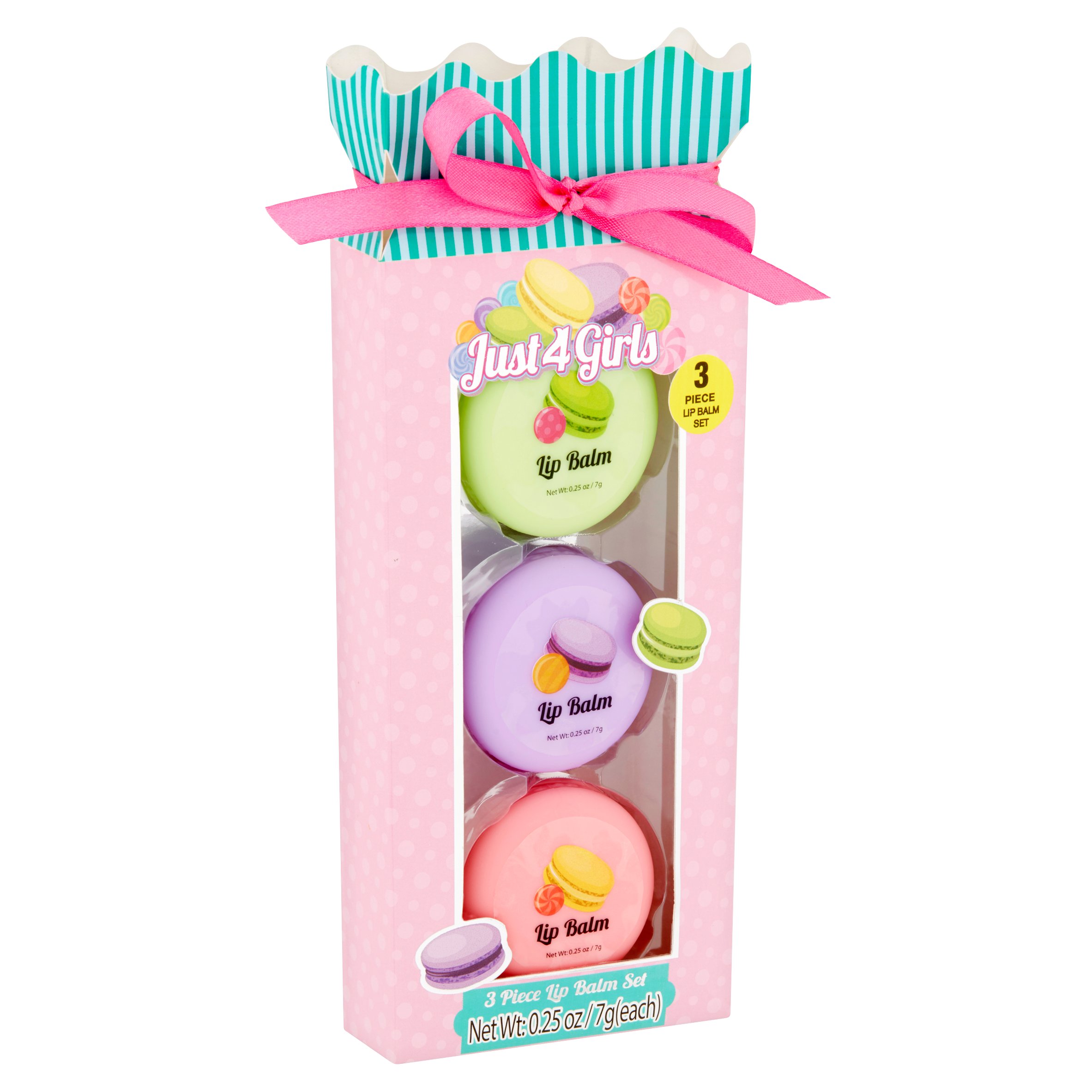 Just 4 Girls Lip Balm Set, 0.25 oz, 3 count