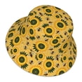 thumbnail image 3 of Kll Bees And Sunflowers Bucket Hat For Women Men Packable Travel Beach Sun Hat Outdoor Rave Accessories Reflective Fisherman Cap, 3 of 9