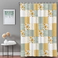 thumbnail image 4 of Patchwork Shower Curtain with Hooks, Rustic Floral Yellow Sunflowers Green Gingham Stripe Water Repellent Shower Curtains for Bathroom Decor Sturdy Shower Curtain, Machine Washable 36x78 Inch, 4 of 9