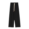 thumbnail image 6 of Womens Work Pants Fashion Women Casual High Waist Loose Straight Solid Pants Suit Wide Leg Pants Black Free Size, 6 of 6