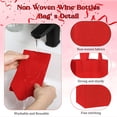 thumbnail image 3 of Paquete de 100 bolsas de regalo para vino tinto Windyun, reutilizables, 35 x 9 x 10 cm, 3 of 7
