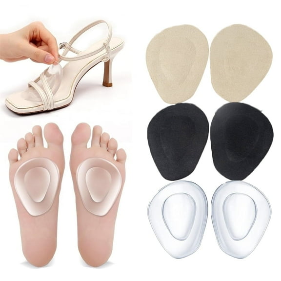 3 Pairs Gel Metatarsal Pads – Foot Pain Relief for Neuroma, Calluses, and Bunion Support, Self-Adhesive Forefoot Insoles for Men and Women