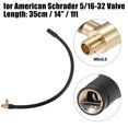 thumbnail image 3 of Adaptador de manguera de bomba de aire para inflador de neum?ticos de 14", extensi?n con bloqueo, conexi?n de tubo de portabrocas para v?lvula est?ndar americana con v?lvula de liberaci?n de aire para coche, bicicleta de monta?a, motocicleta Unique Bargains mandriles de llantas, 3 of 7